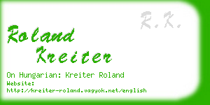 roland kreiter business card